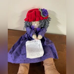 Doll: When I Am an Old Woman, I Shall Wear Purple… Red Hat Society
